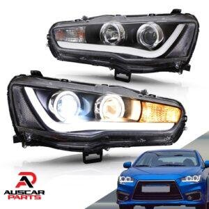 VLAND Headlights For Mitsubishi Lancer CF CJ EVO X Sedan 2007 - 2018 Pair