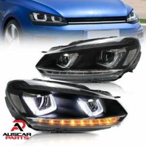 VLAND Headlights For 2010 - 2014 Volkswagen Golf MK6 Pair