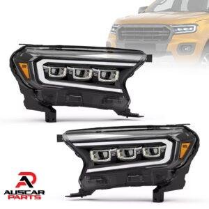 VLAND Headlights For Ford Ranger 2015 - 2021 Orange Reflector Pair