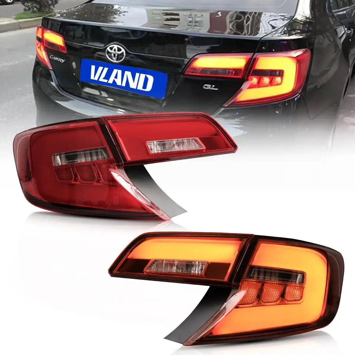 Pair VLAND Tail Lights For Toyota Camry 2012-2014 - Image 10