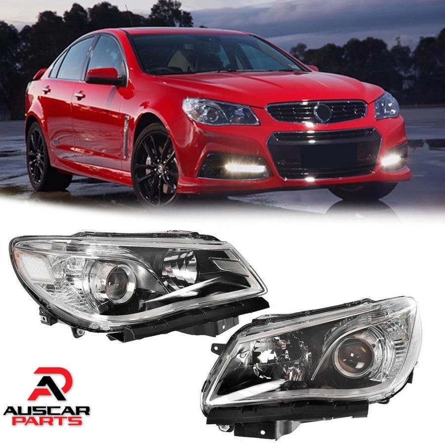 Projector Black Headlights Pair For Holden Commodore VF 2013-2018 SS SV6