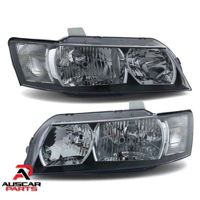 Replacement Black Headlights Pair For Holden Commodore VZ SS SV6 New