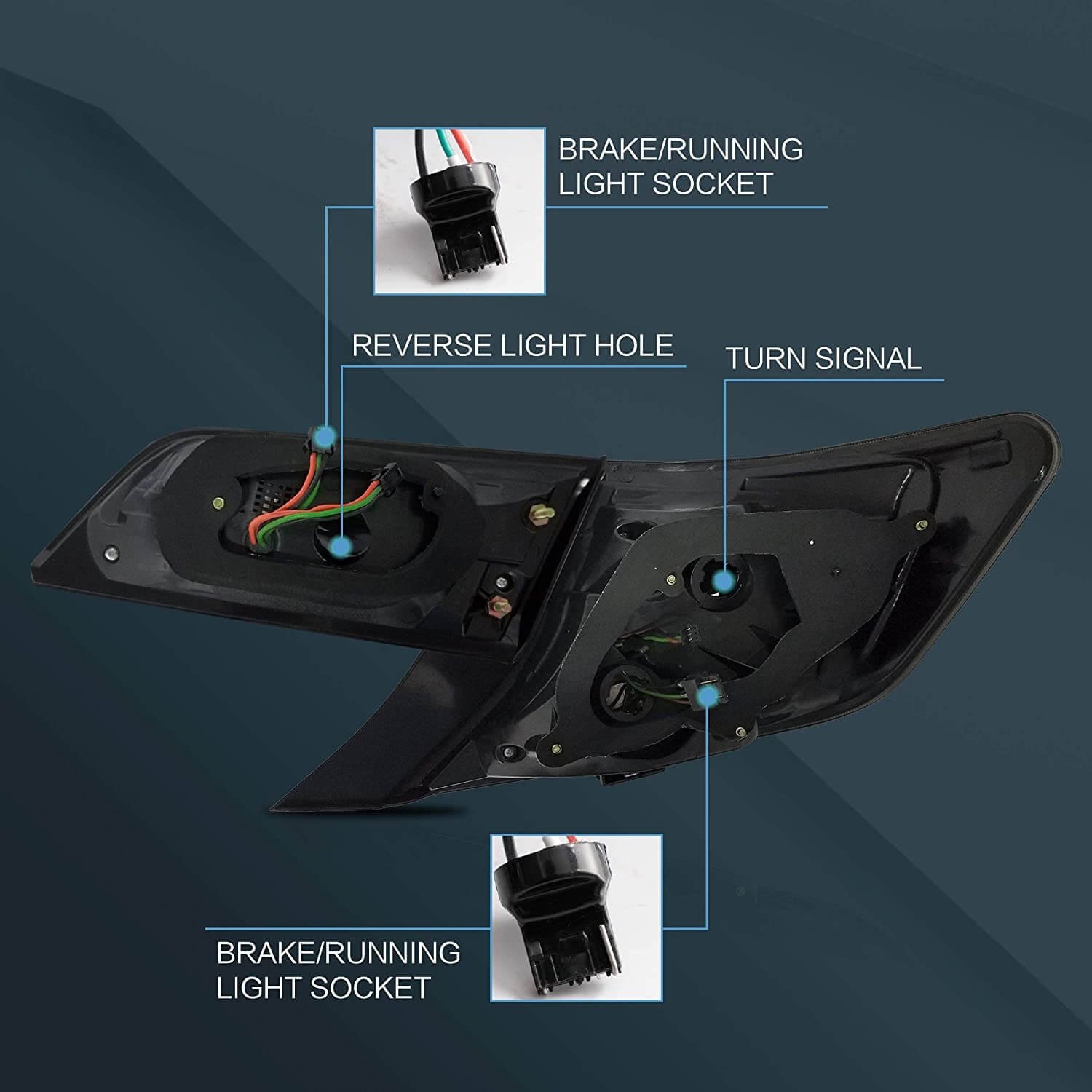 Pair VLAND Tail Lights For Toyota Camry 2012-2014 - Image 12