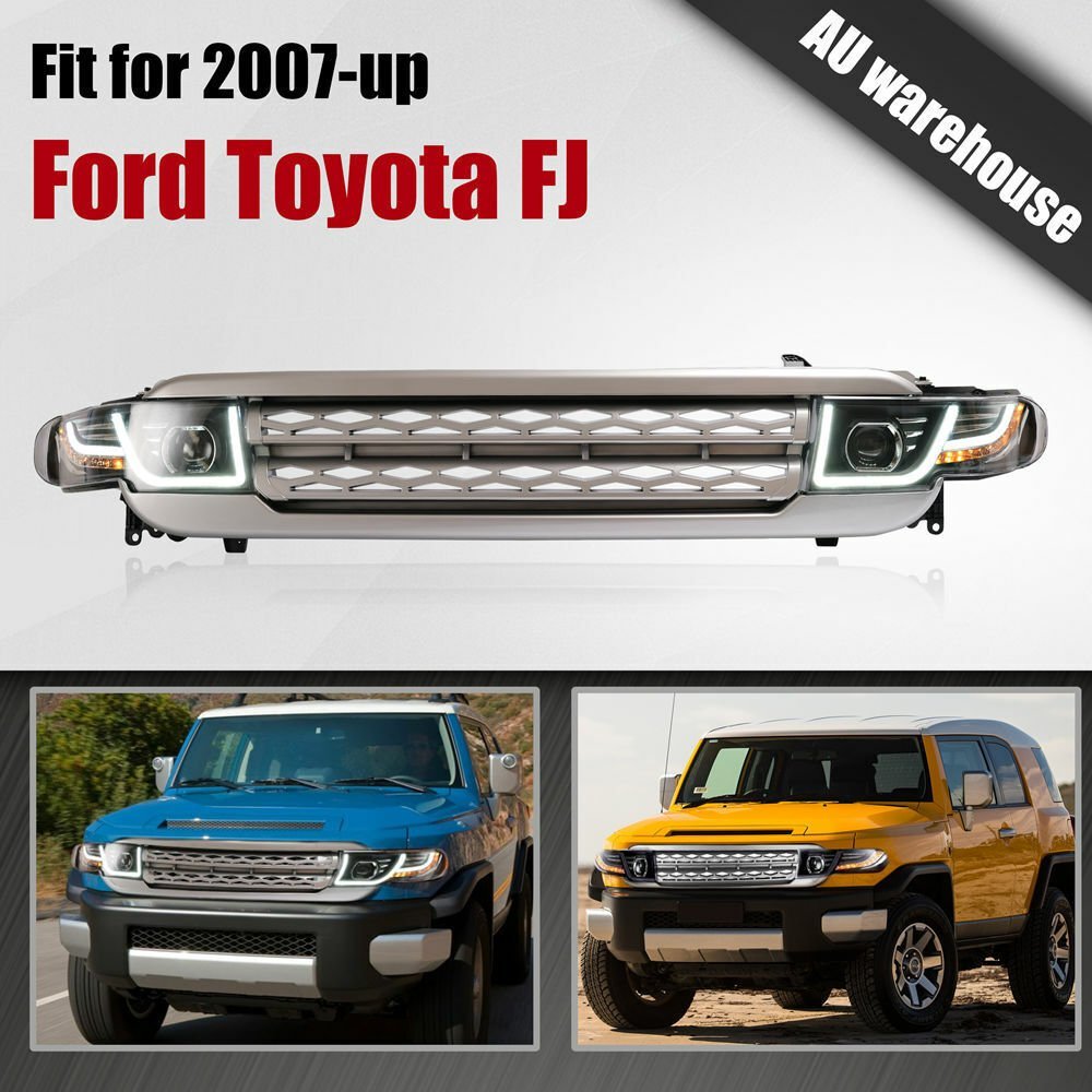 Silver VLAND Headlights For 2007 - 2015 Toyota FJ Cruiser Pair - Image 3