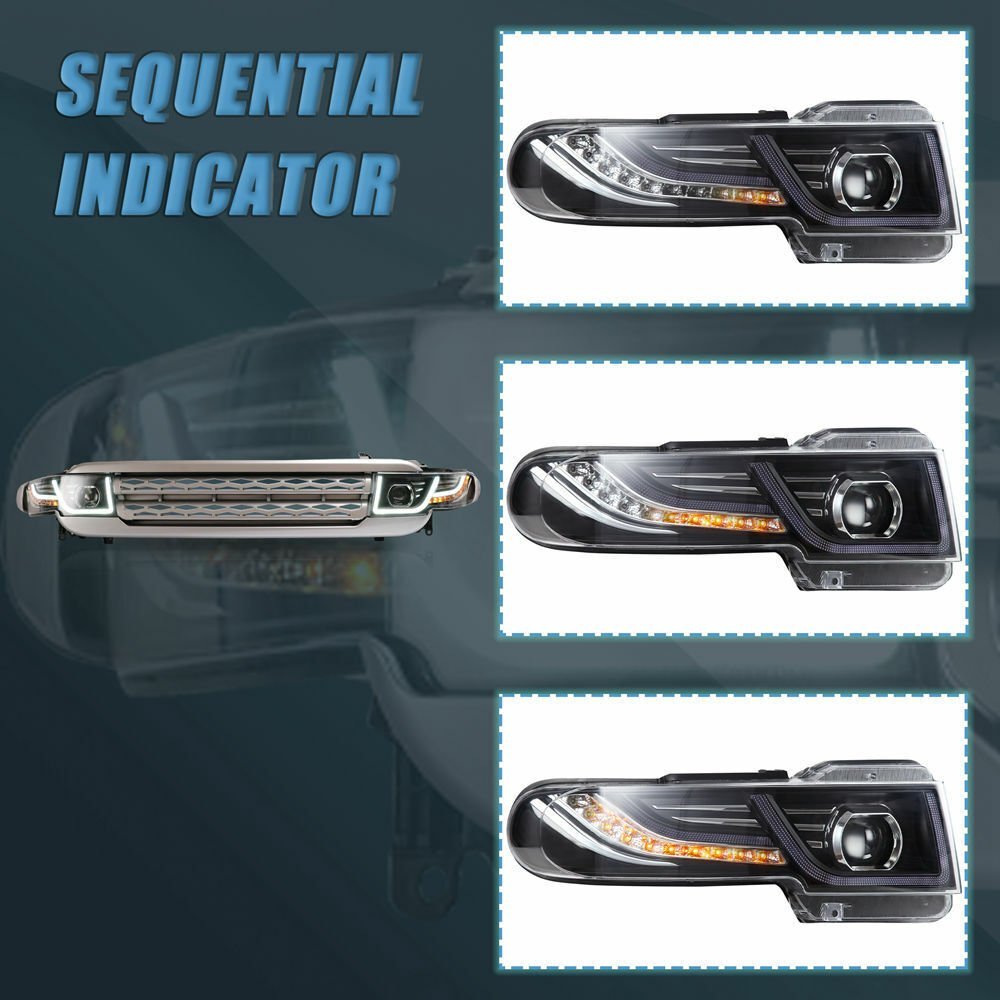 Silver VLAND Headlights For 2007 - 2015 Toyota FJ Cruiser Pair - Image 4