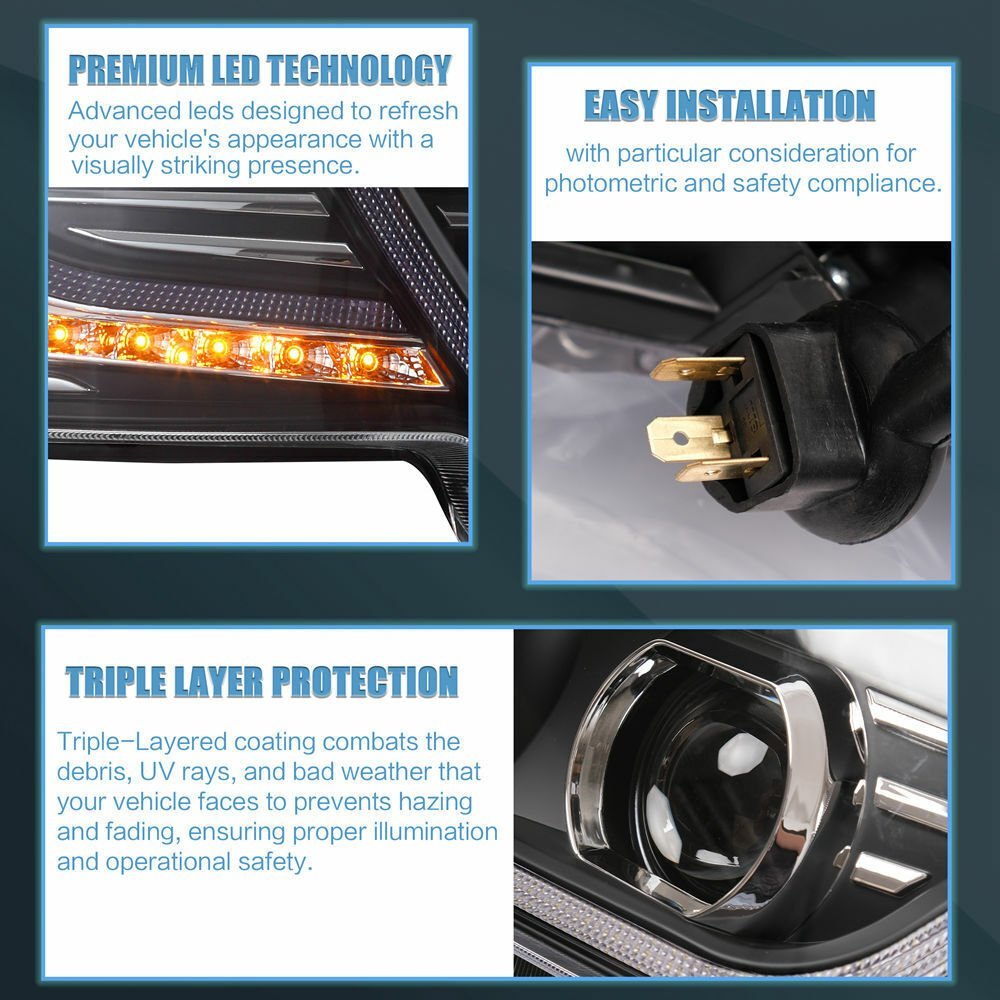 Silver VLAND Headlights For 2007 - 2015 Toyota FJ Cruiser Pair - Image 6