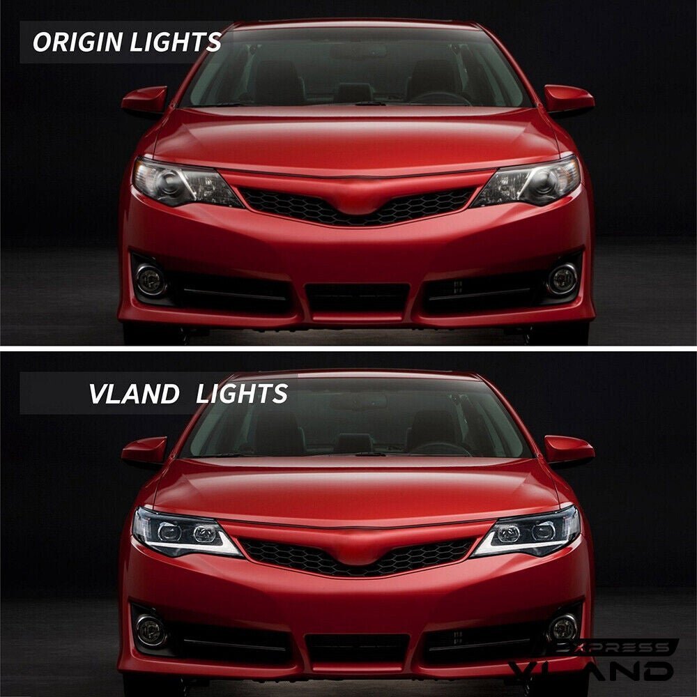 VLAND Headlights For Toyota Camry 2012 - 2014 Pair - Image 8