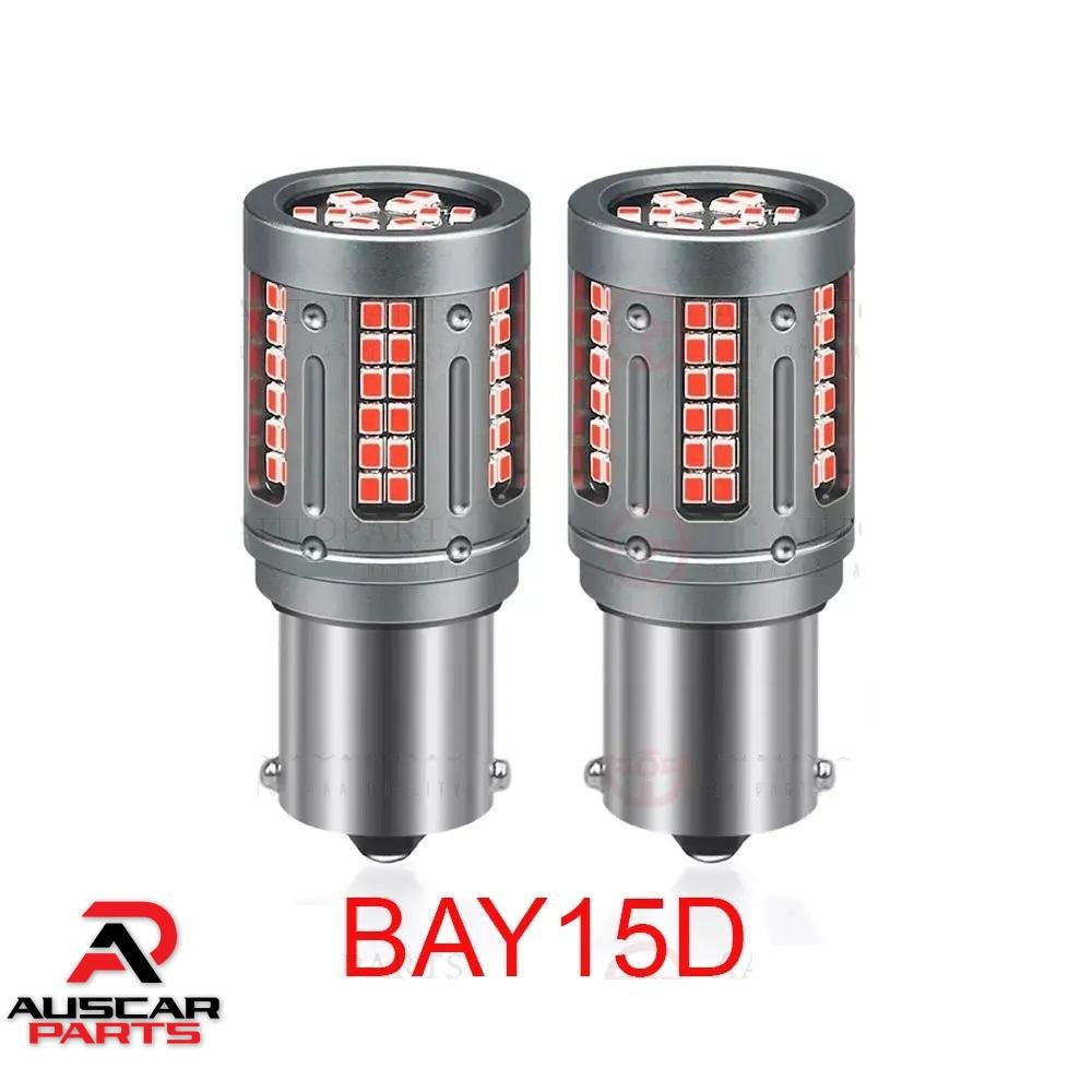 Bay15d Rood LED Red Rear Brake Light Bulbs BAY15D 2PCS Holden Commodore VT VX VY VZ ...