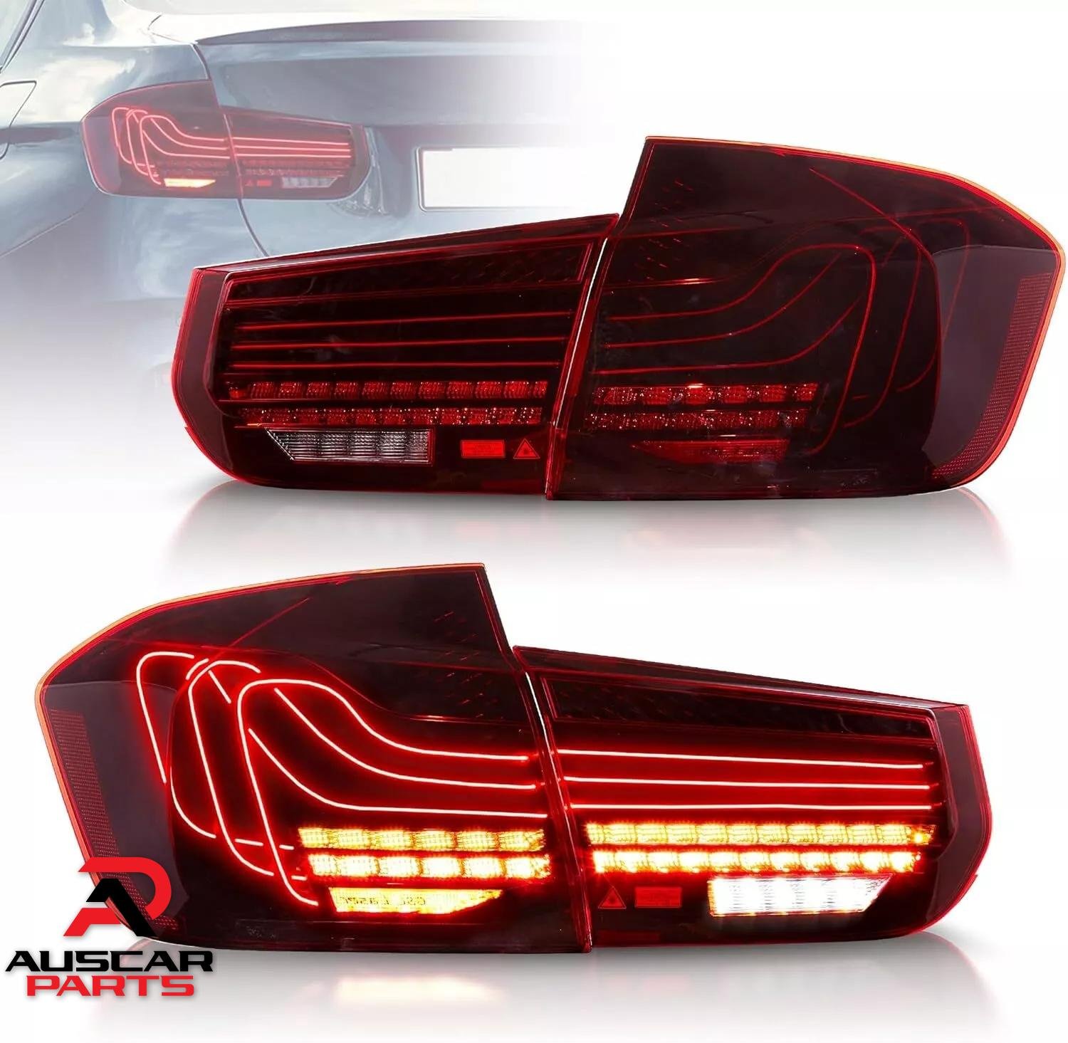 Pair Laser Style VLAND Tail Lights For BMW 3-Series F30 F35 F80 2012 - 2018