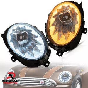 Pair VLAND Headlights For 2014-2018 BMW Mini Cooper F56 F55 F57 With Sequential Indicator