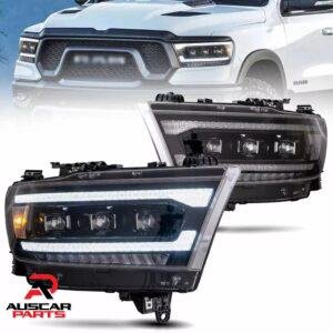 Pair LED VLAND Headlights For Dodge RAM 1500 2019 - 2024