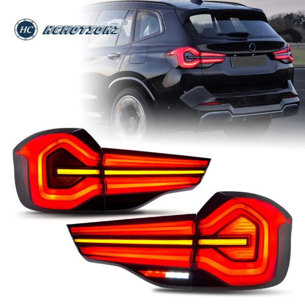LED Tail Lights for for BMW X3 2018-2021 G01 G08 F97 with DRL & Start up Animation 2022 Look - Image 3