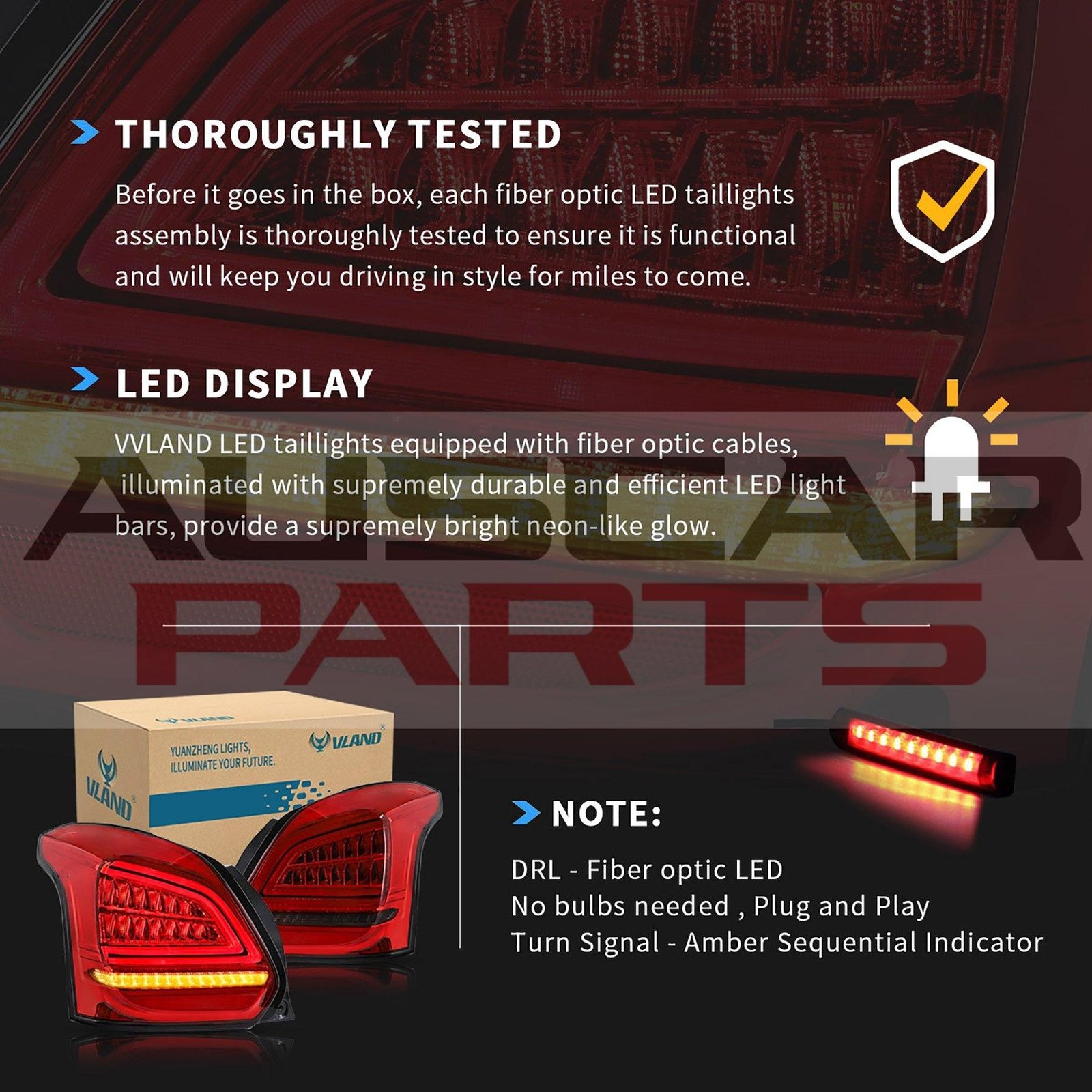 VLAND Tail Lights for 17-22 Suzuki Swift Sport 3th Gen - Image 14