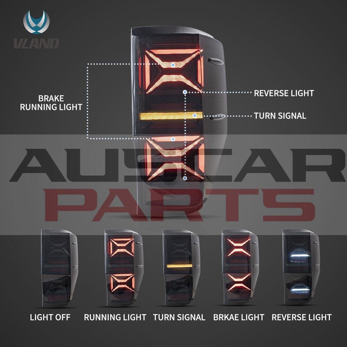 VLAND Tail Lights LED For Ford Ranger PX MKII Base XL 2012-2018 With Sequential - Image 11