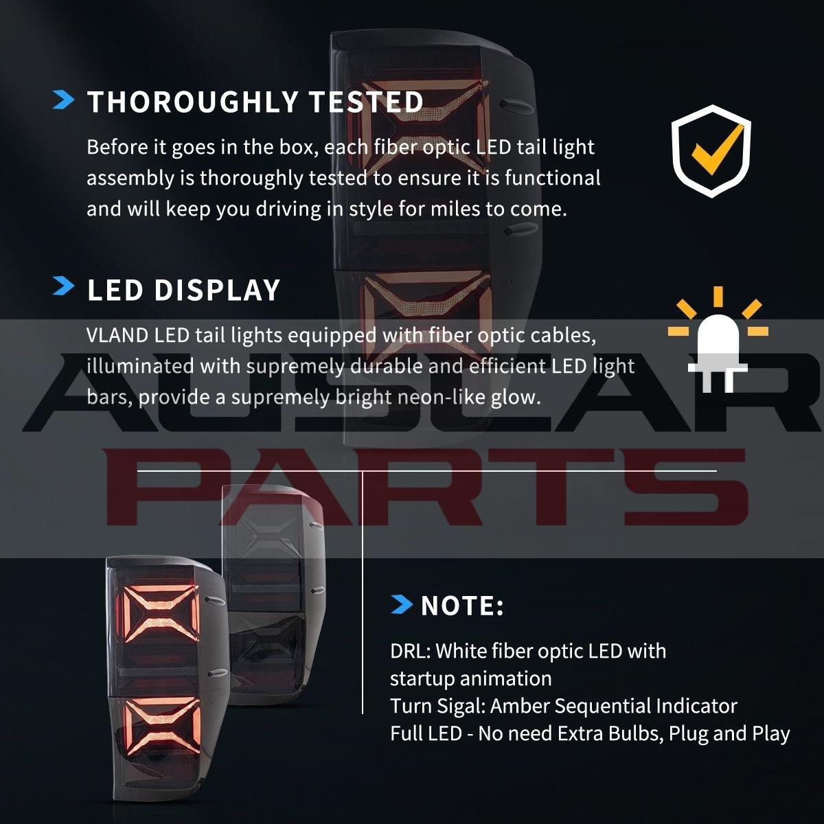 VLAND Tail Lights LED For Ford Ranger PX MKII Base XL 2012-2018 With Sequential - Image 15