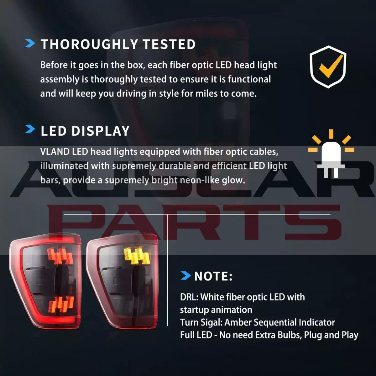 VLAND Tail Lights for 21-24 Ford F150 - Image 4