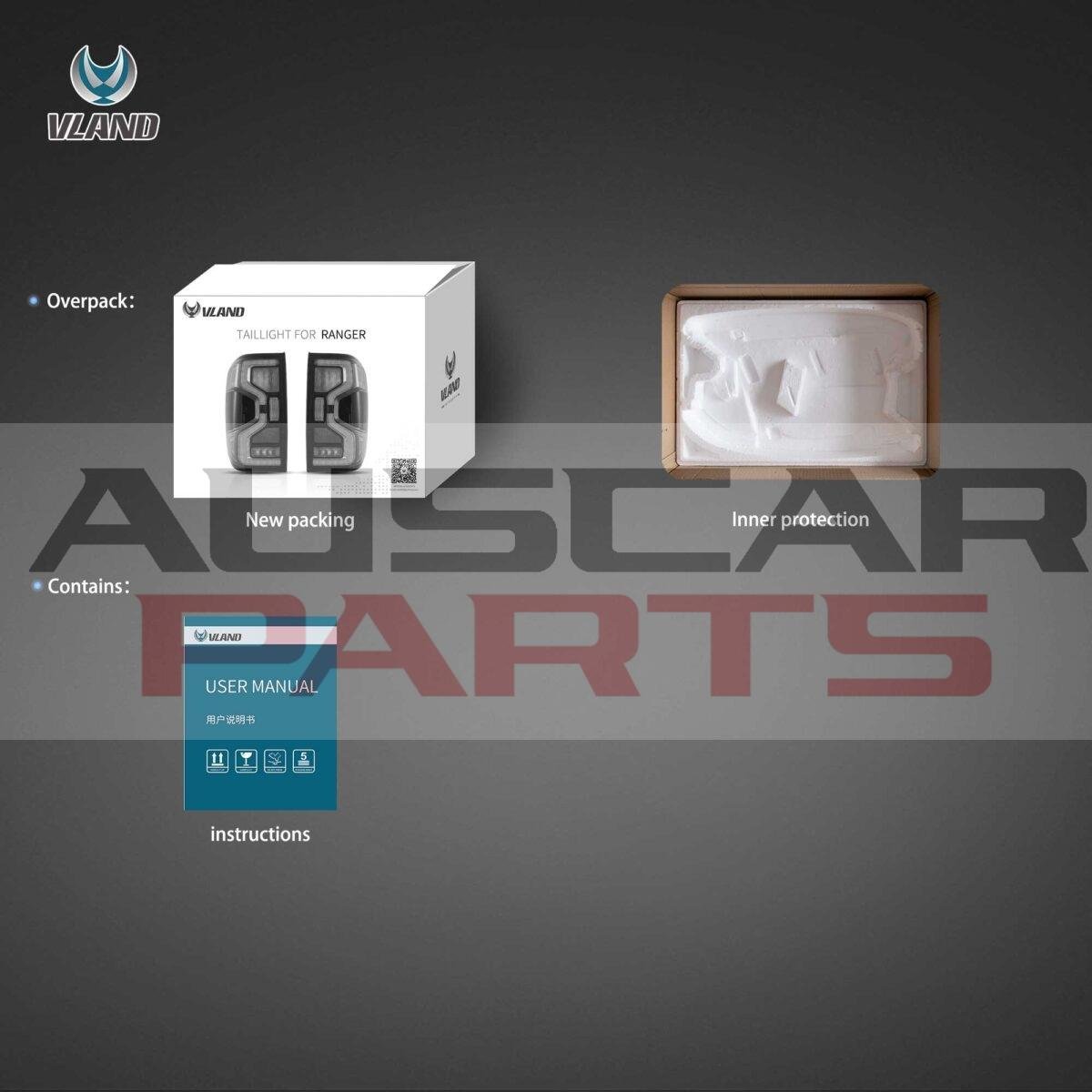 VLAND 22-25 Ford Ranger LED Tail Lights With Start-up Animation - Image 18