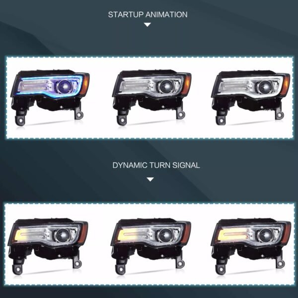 Head lights For Jeep Grand Cherokee 2014 - 2022 - Image 12