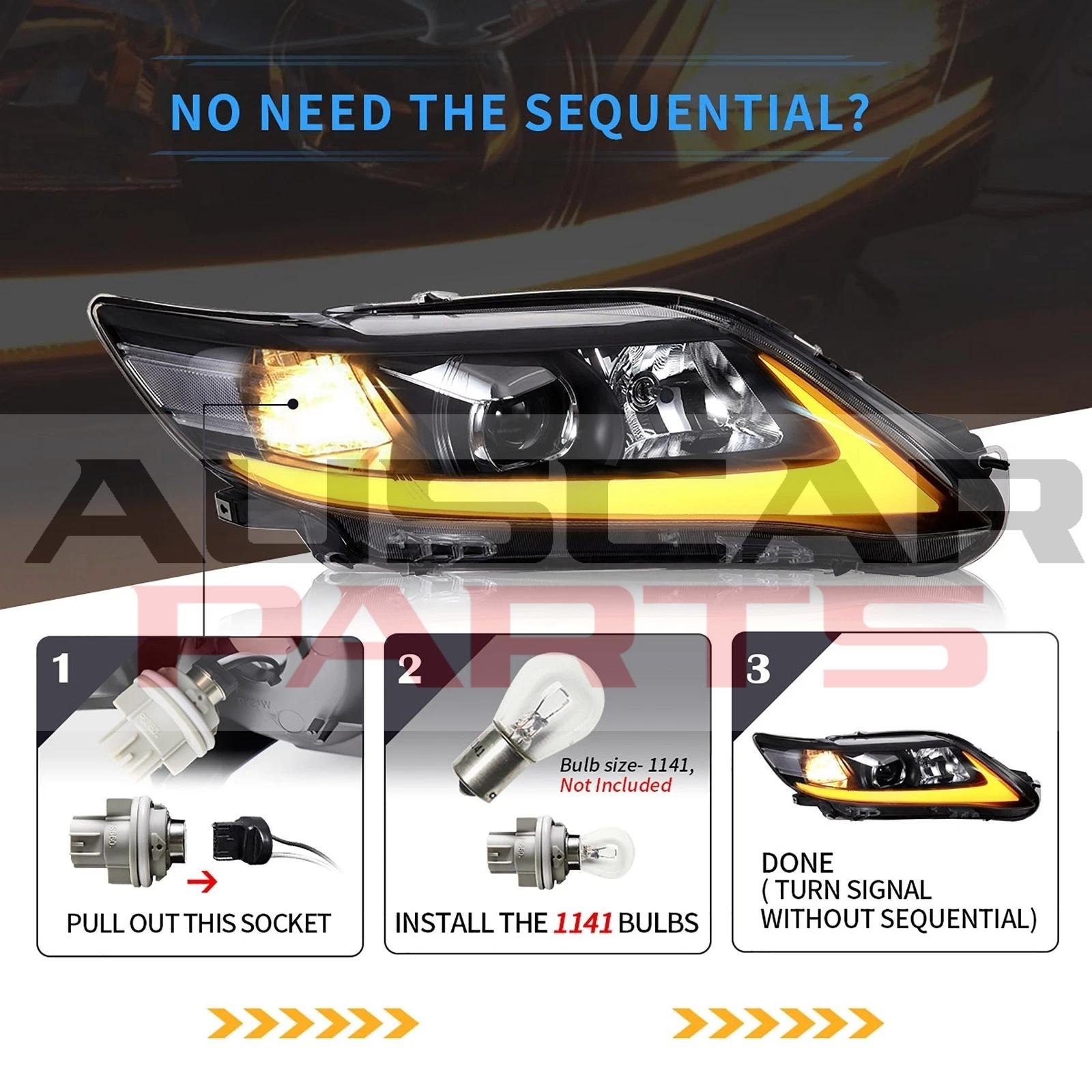 VLAND LED Projector Headlights For 2010-2011 TOYOTA CAMRY - Image 6