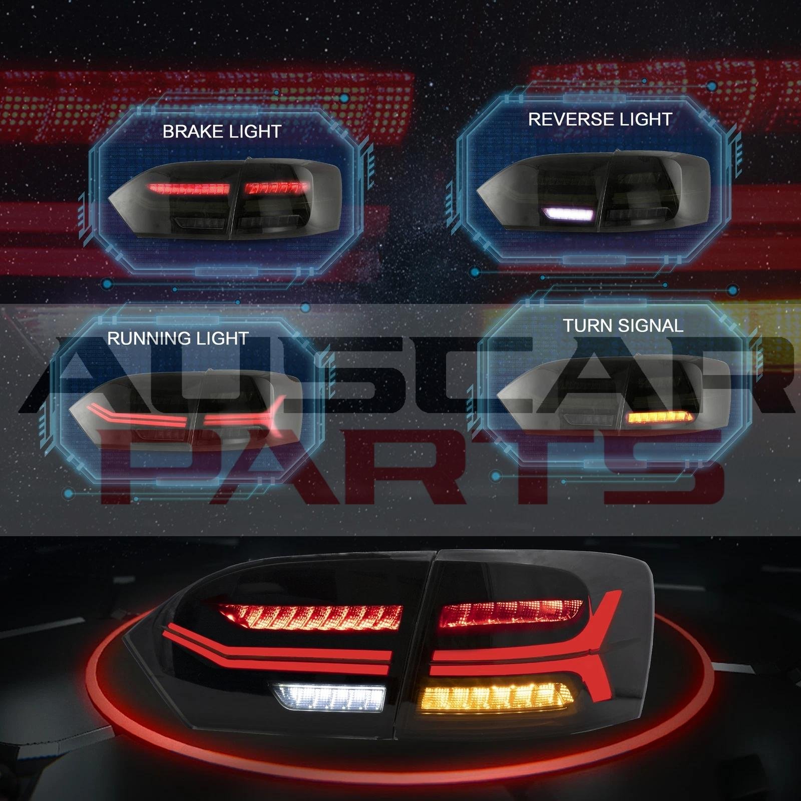 VLAND 2011-2014 Volkswagen Jetta MK6 Tail Lights With LED Sequential - Image 14