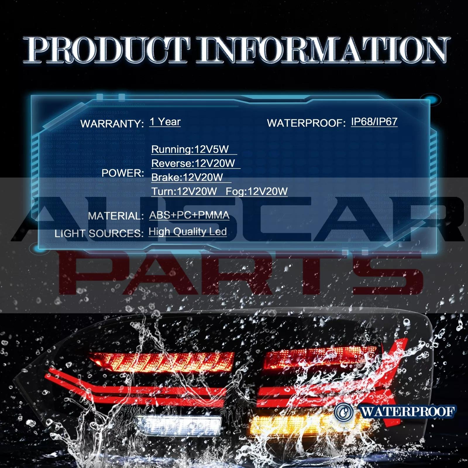 VLAND 2011-2014 Volkswagen Jetta MK6 Tail Lights With LED Sequential - Image 18