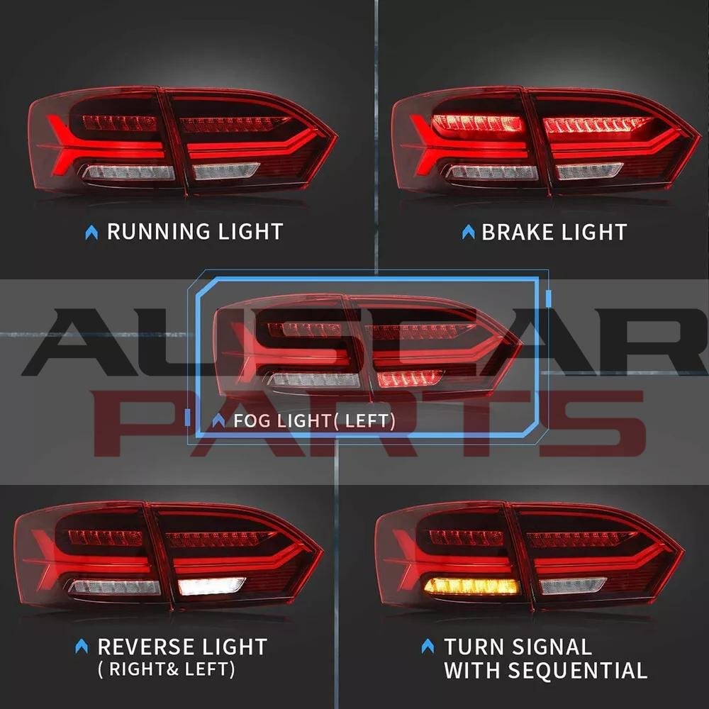 VLAND 2011-2014 Volkswagen Jetta MK6 Tail Lights With LED Sequential - Image 3