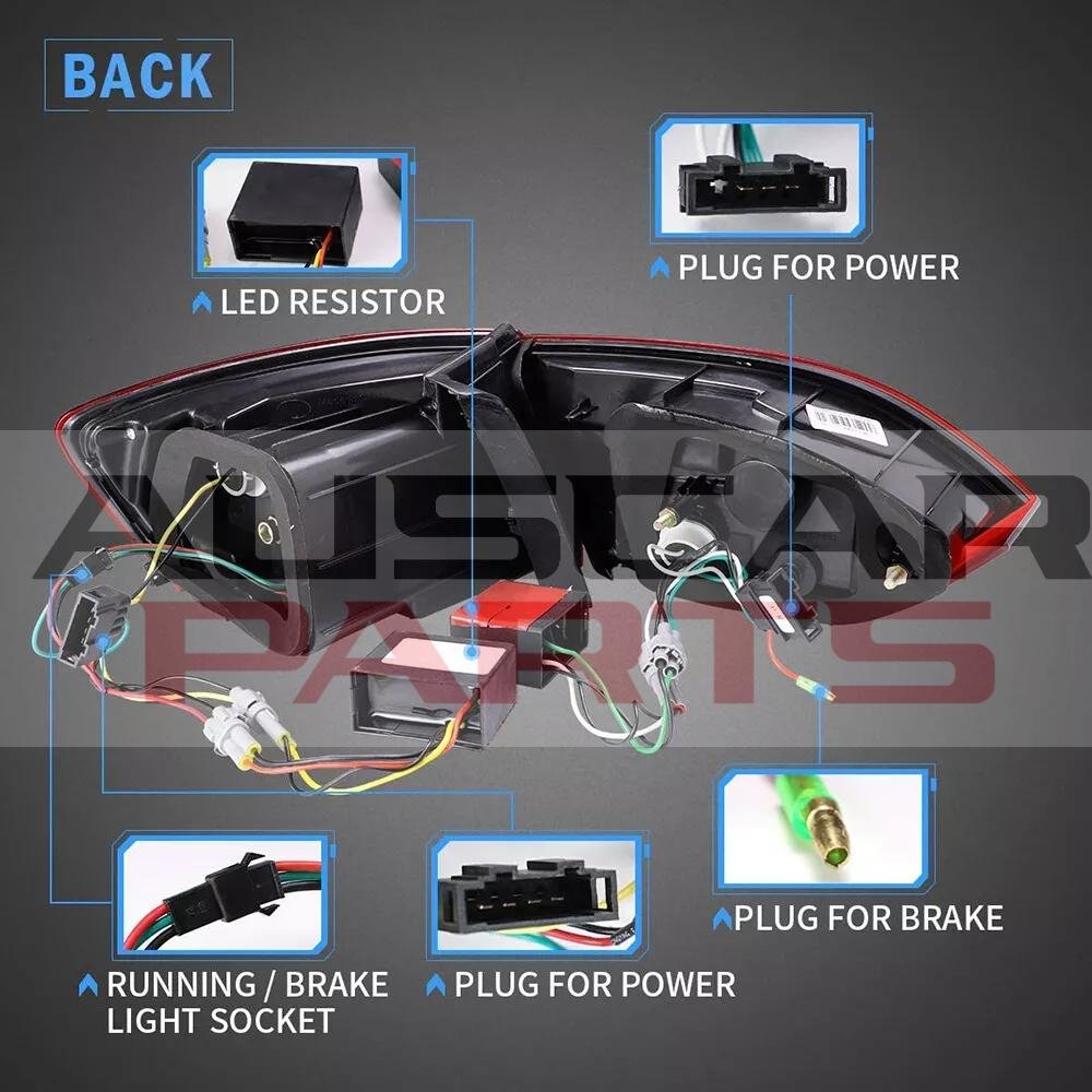 VLAND 2011-2014 Volkswagen Jetta MK6 Tail Lights With LED Sequential - Image 5