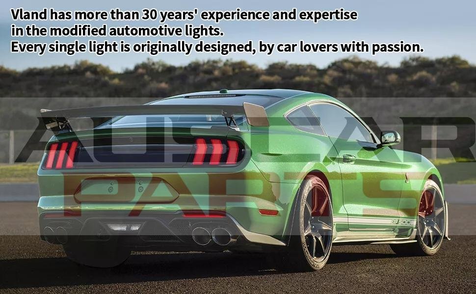 VLAND Tail Lights 2015-2023 Ford Mustang S550 Upgrade W/5 Modes LED Turn Signals - Image 4