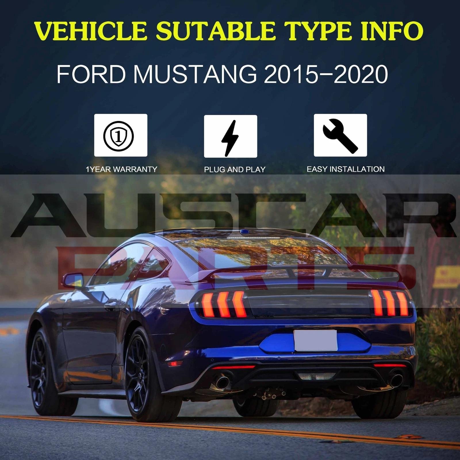 VLAND Tail Lights 2015-2023 Ford Mustang S550 Upgrade W/5 Modes LED Turn Signals - Image 9