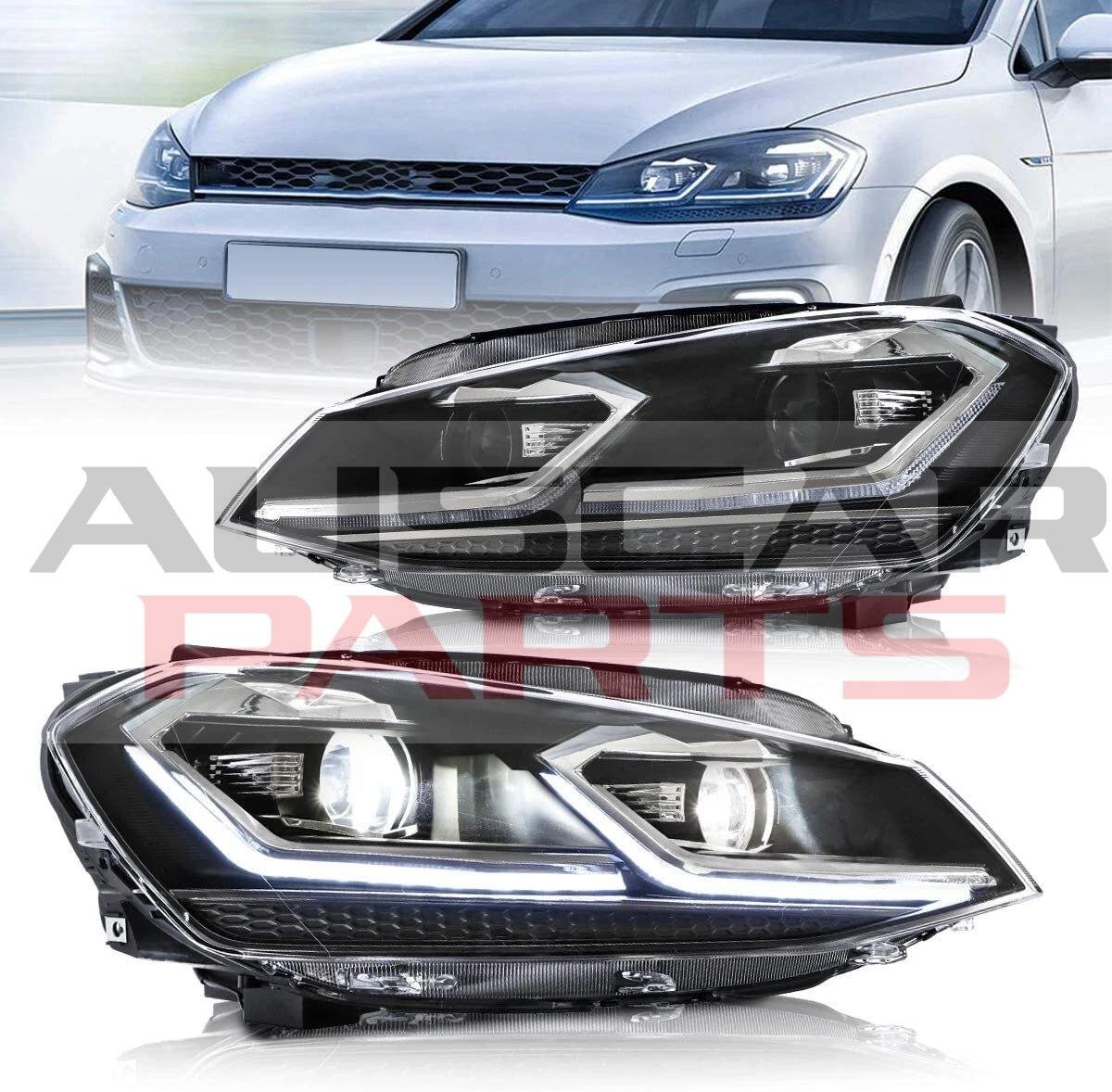 VLAND FULL LED Headlights For 2018-2021 VW Golf 7.5 MK7.5 (No Bulbs Required)