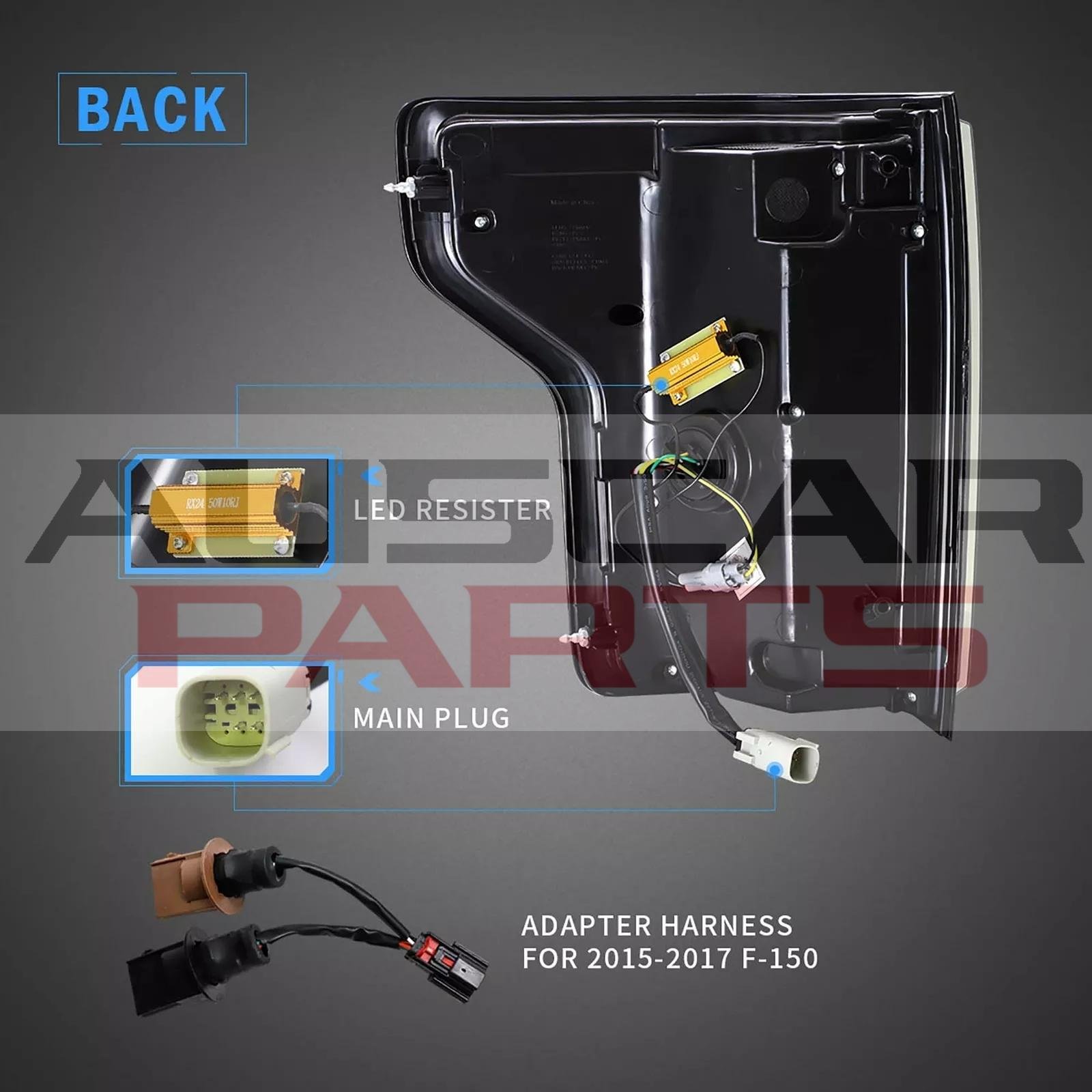 VLAND Tail Lights for Ford F150 15-20 13th Gen (P552) With Sequential Turn Signal - Image 19