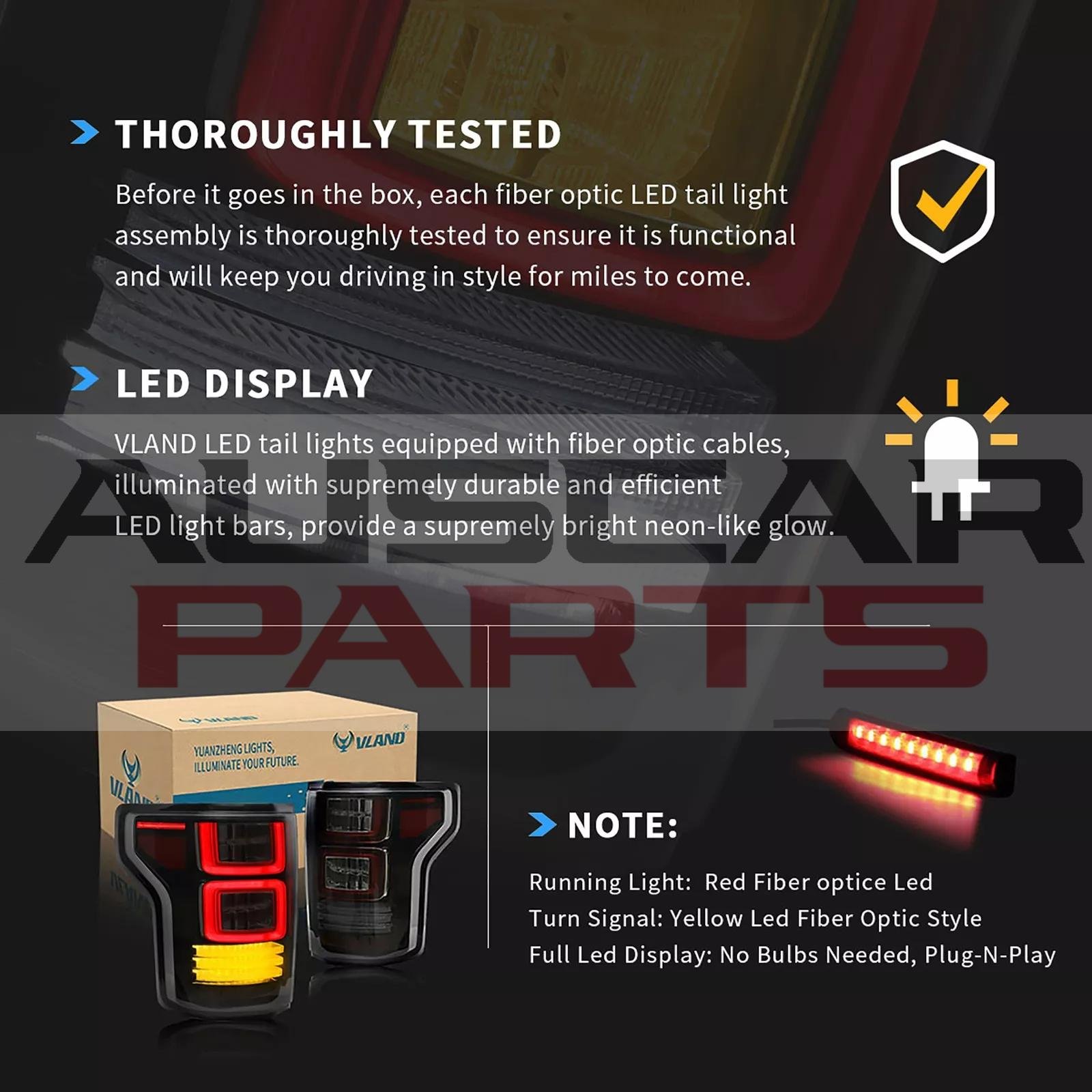 VLAND Tail Lights for Ford F150 15-20 13th Gen (P552) With Sequential Turn Signal - Image 20