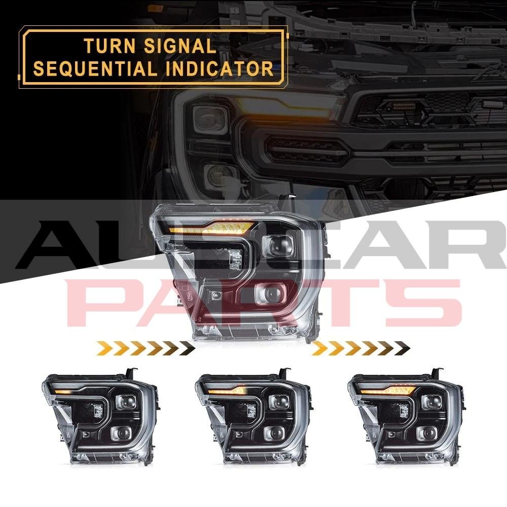 VLAND Full LED Headlights w/Sequential For Ford Ranger PX T9 2022-2025 Lamp Pair - Image 5