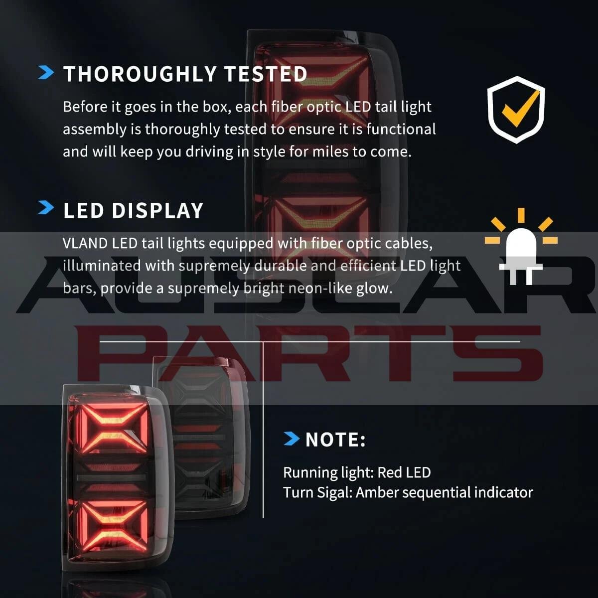 VLAND Tail Lights for 10-22 Volkswagen Amarok - Image 5