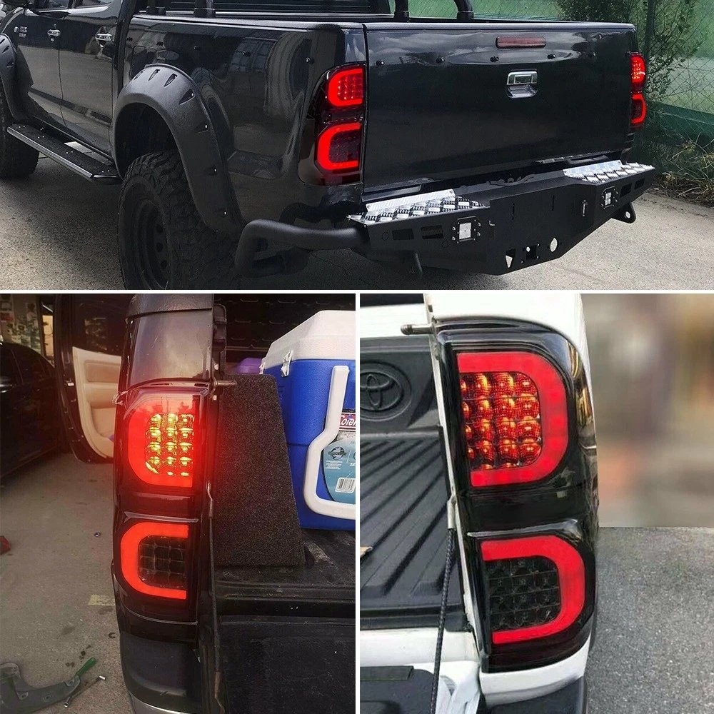 Toyota Hilux N70 Smoked Tail Lights 2004 - 2014 Pair - Image 7