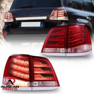 Pair Clear VLAND Tail Lights For Toyota Land Cruiser LC200 2008 - 2015