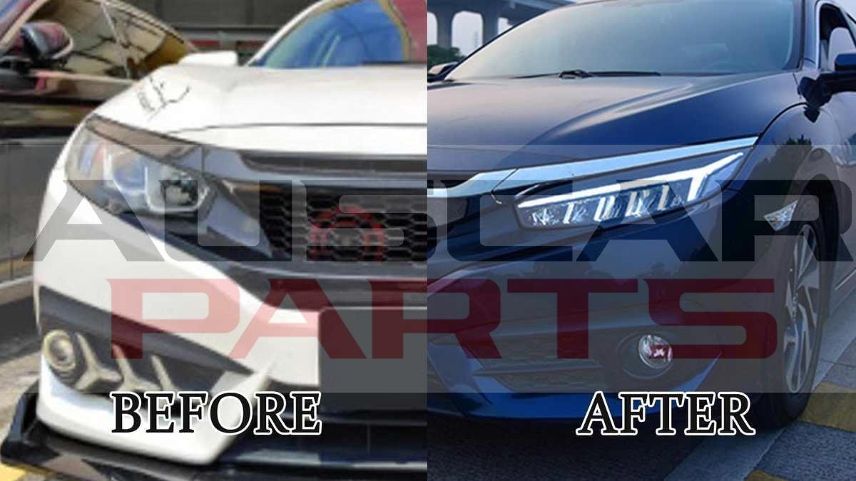 Headlights for Honda Civic 2016-2021 10th Gen with DRL Animation Lighting System - Image 6