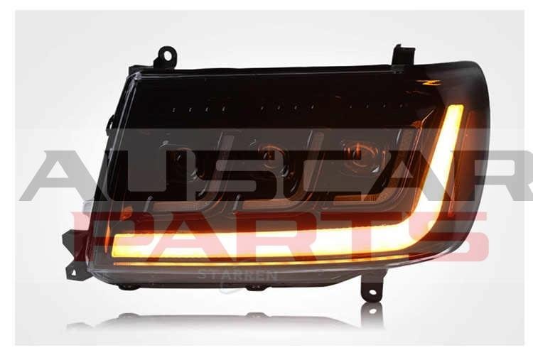 Headlights for Toyota Land Cruiser 1998-2007 LC100 WITH DRL Start up Animation - Image 2