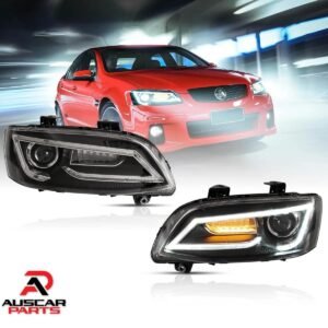 Pair VLAND Headlights for Holden VE Commodore Series 2 LED DRL Sequential Indicator
