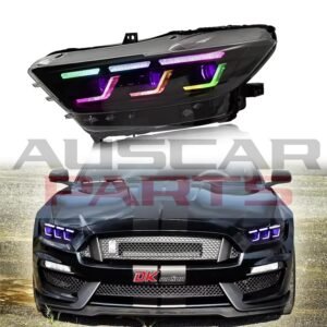 RGB Led Headlights for Ford Mustang 15-17 Dynamic White Light 6000k