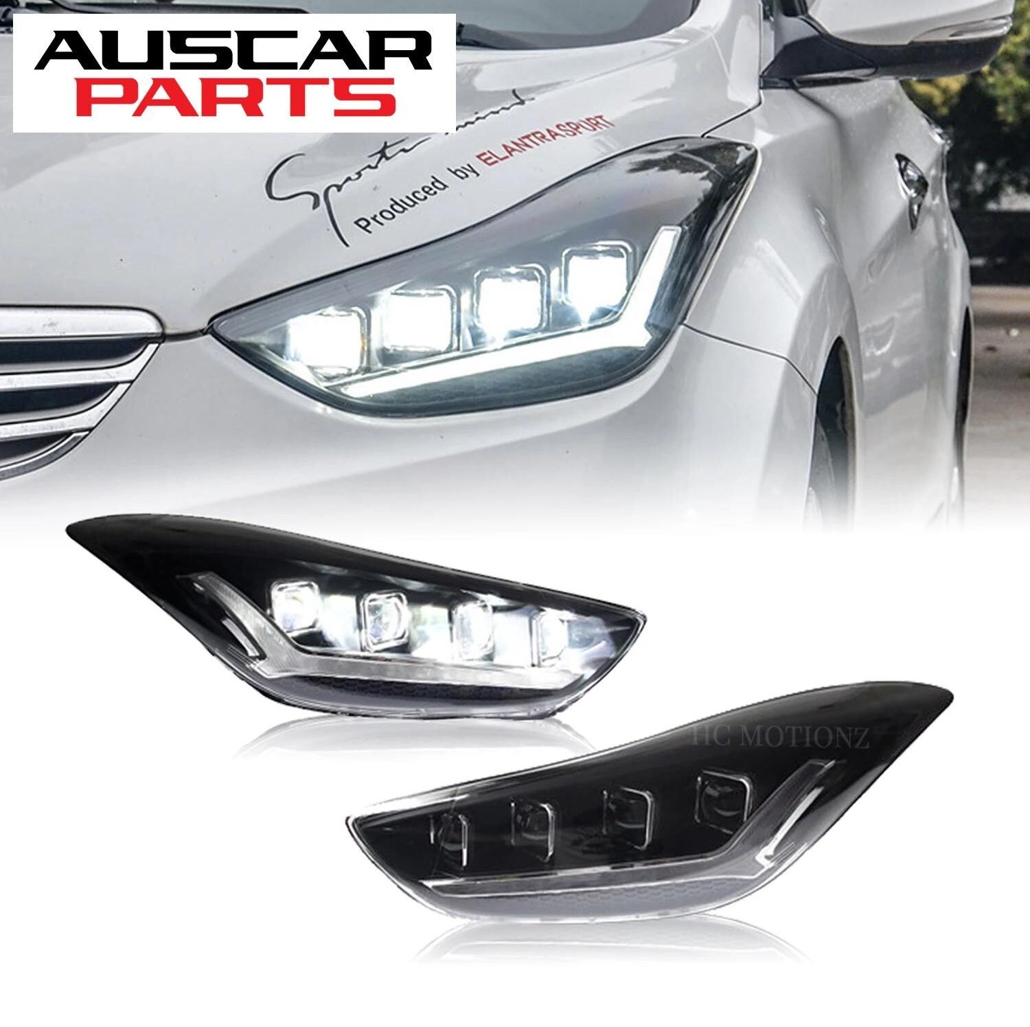 Headlights Hyundai Elantra for 2011-2015 with Start up Animation
