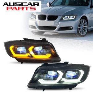 Headlights for BMW 3 Series 2005-2012 with 6000k Color DRL & Start-Up Animation