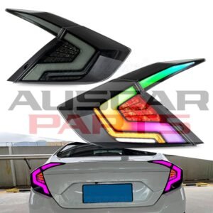 RGB LED Tail Lights for Honda Civic 2016-2021 10th Gen with DRL Start up & Animation Rear Lights