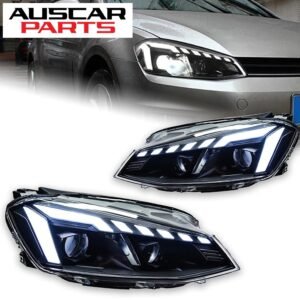 Headlights for Volkswagen Golf 7 2013-2018 VW MK7 with DRL & Start Animation Projector 6000k Color