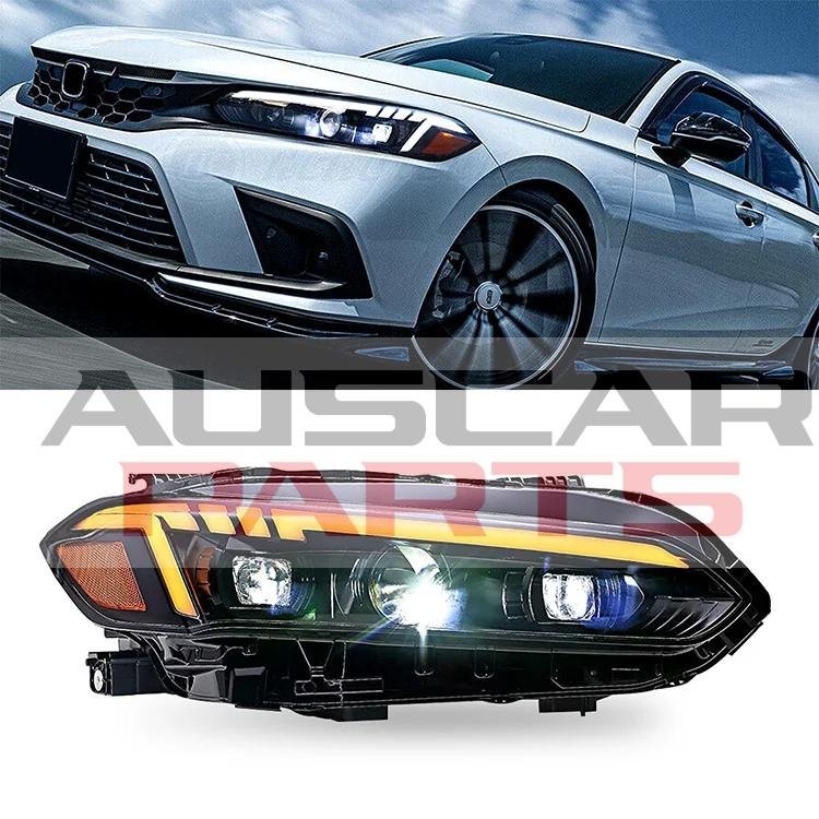 LED Headlights Assembly for 2022-2023 Honda for Civic 11th Gen with DRL Start up Animation