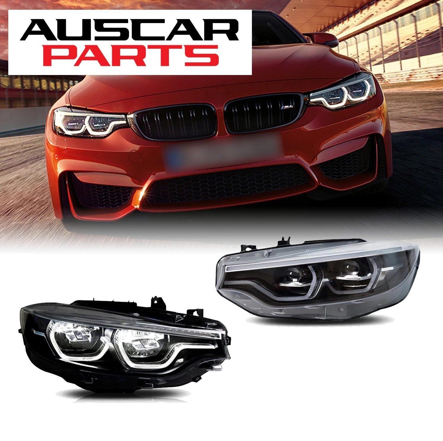 Headlights for BMW M4 F32 F36 F82 4 Series 2013-2016 with 6000k Color Temperature