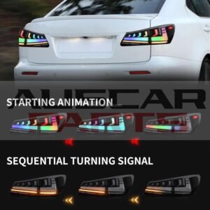 Tail lights for 2006-2012 IS250 IS350 ISF Lexus IS With Sequential