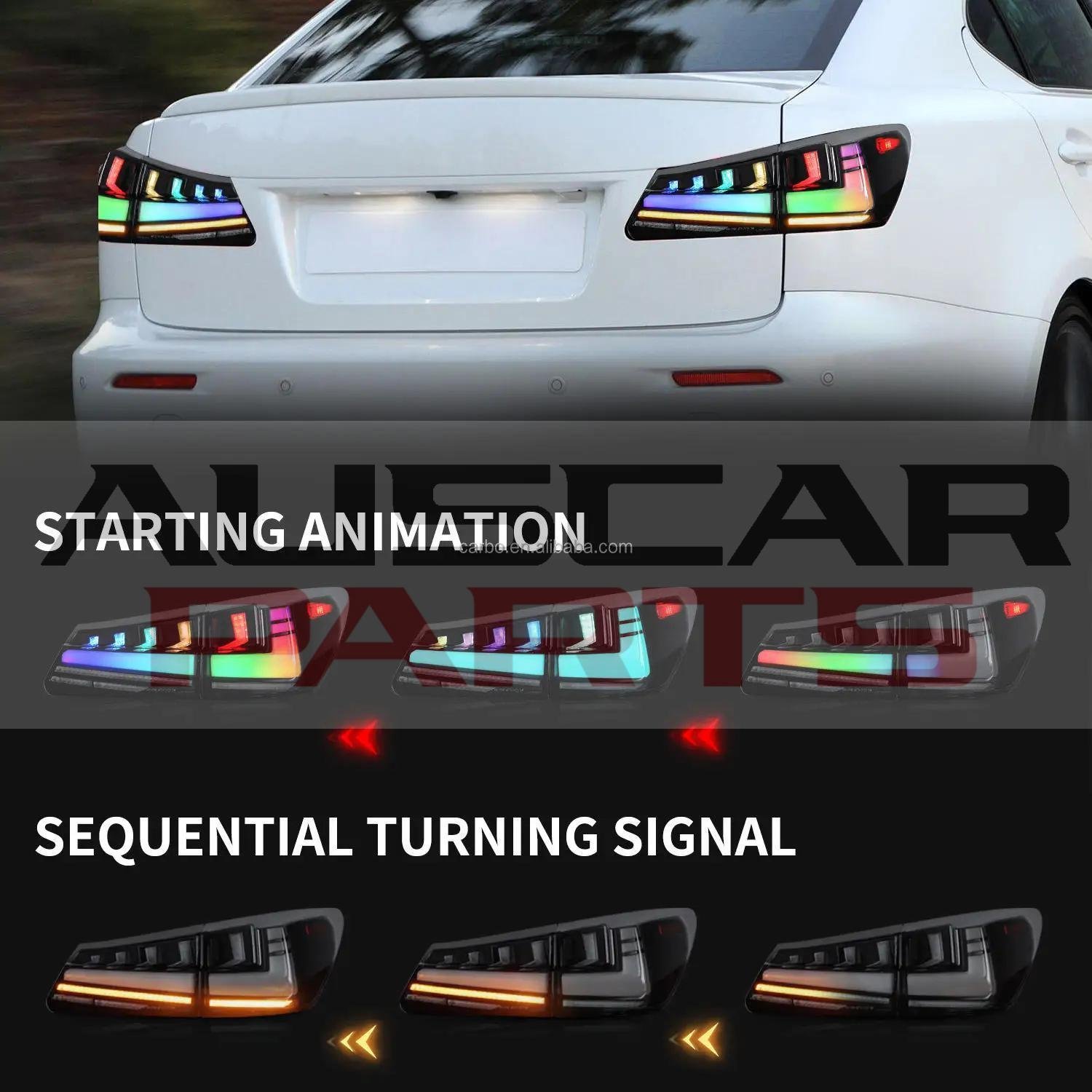 Tail lights for 2006-2012 IS250 IS350 ISF Lexus IS With Sequential