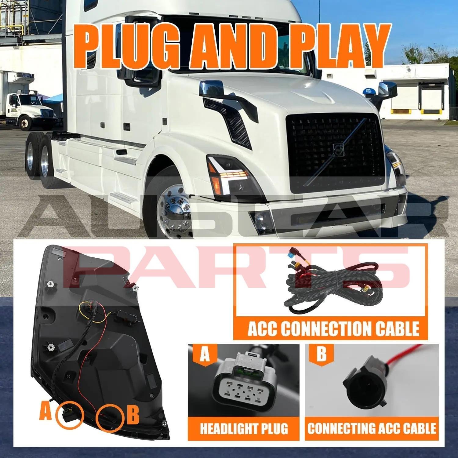 Headlight For 2004-2018 Volvo VNL/VNM/VNX - Image 6