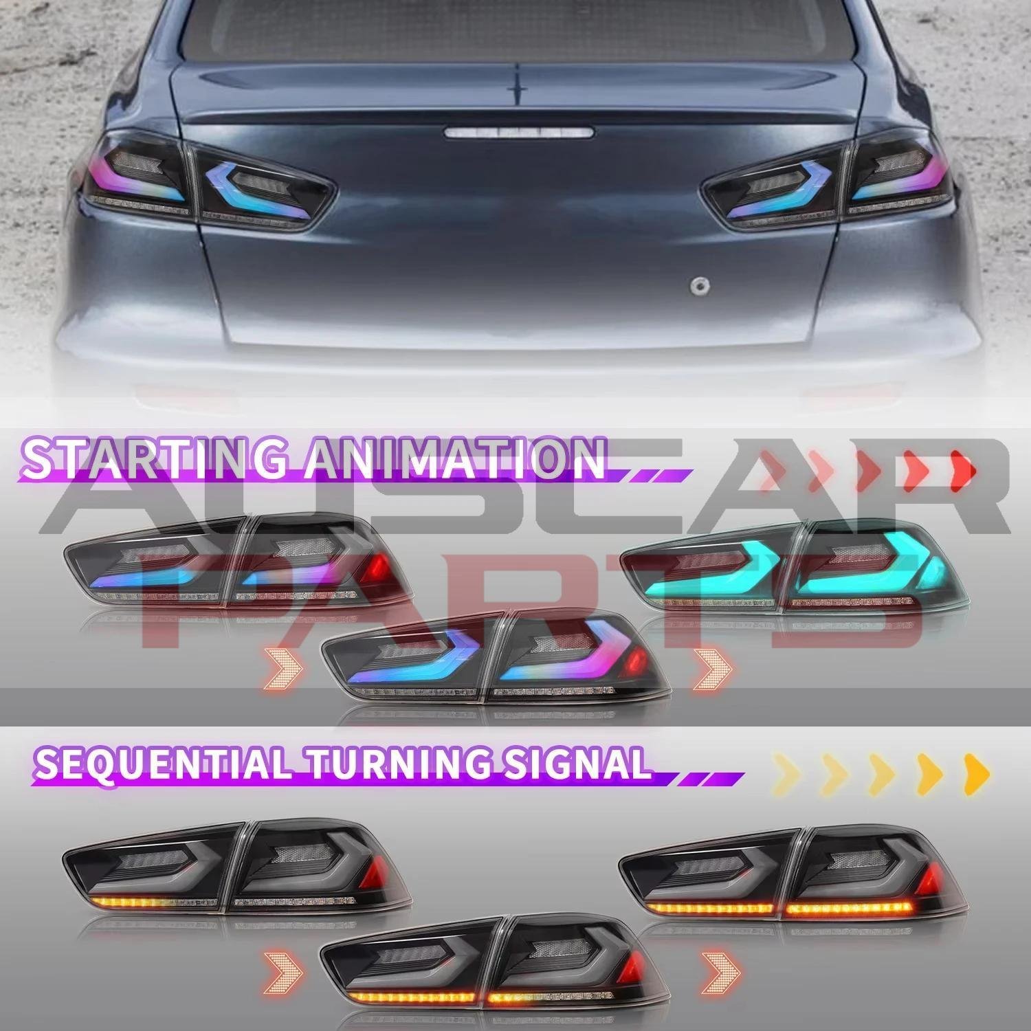 RGB Tail Lights for Mitsubishi LANCER EX EVO 2008-2018 - Image 5